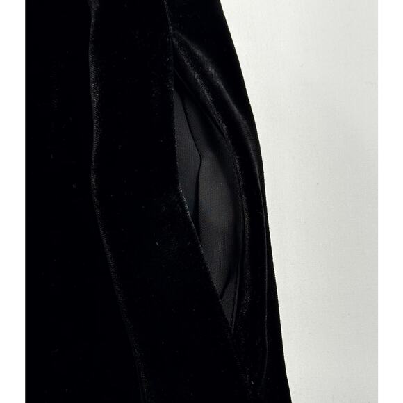 Lafayette 148 New York Black sleeveless velvet size P tie front dress. - Picture 6 of 10